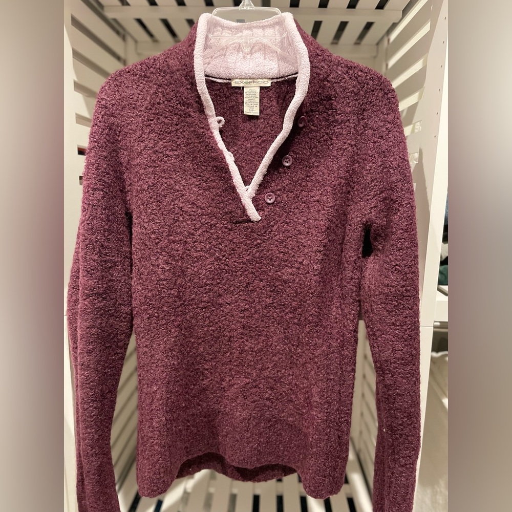 Ex Officio women’s sweater. Small. Beautiful burgundy.